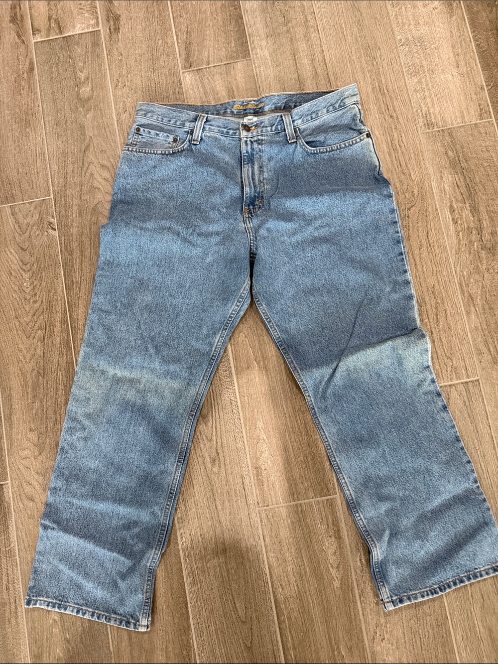 Eddie Bauer Men's Light Blue Relaxed Straight Jeans